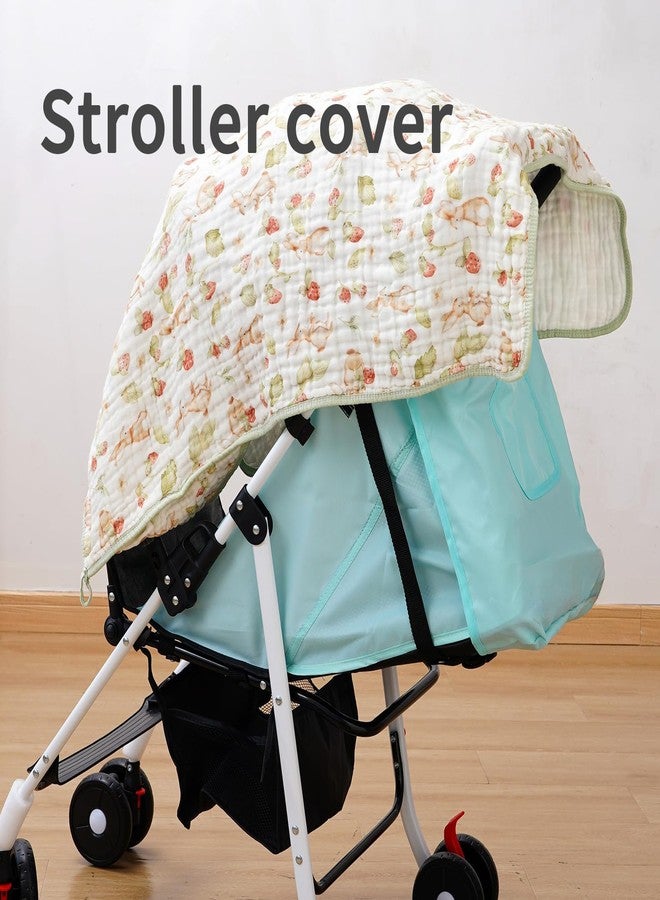 CoolaPeach Muslin Hooded Baby Towels,2 Pack Baby Bath Towels,Large 31.5x31.5Inch,Hooded Towels for Baby and Infant,Soft&Absorbent(Strawberries and Pears) - Image 5